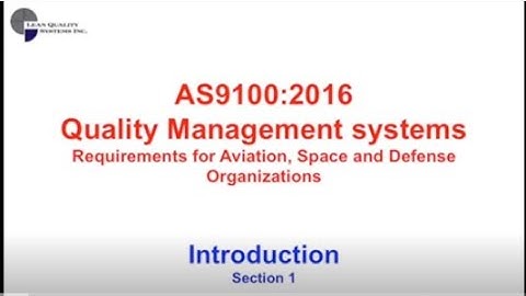 AS9100:2016 Introduction 1