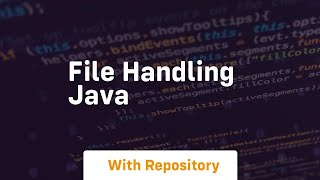 file handling java