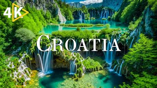 FLYING OVER CROATIA (4K UHD)  Relaxing Music Along With Beautiful Nature  4K Video Ultra HD