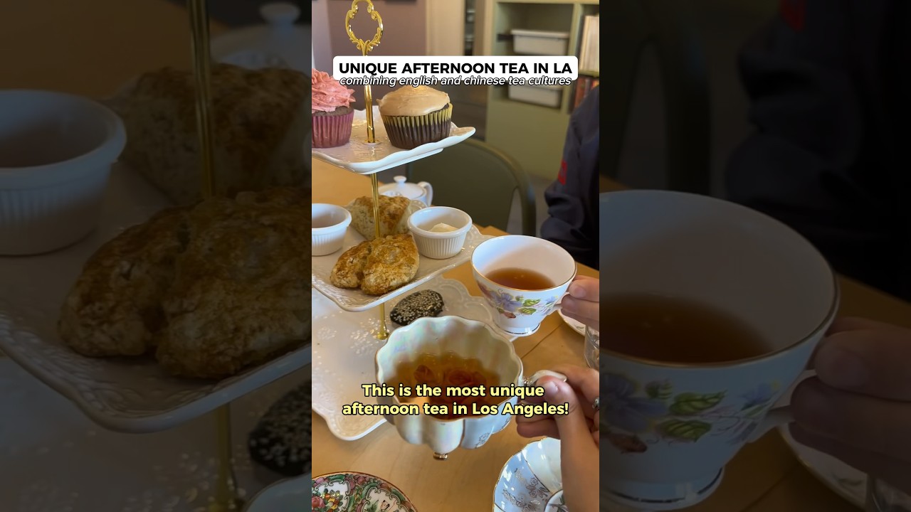 Unique afternoon tea in LA blending English and Chinese cultures! 📍Callisto Tea House, Pasadena