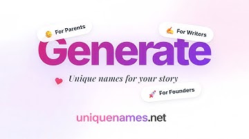 Generate Unique Names with AI: Turn Your Story into the Perfect Name (Baby, Brand & Character)