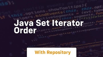 java set iterator order