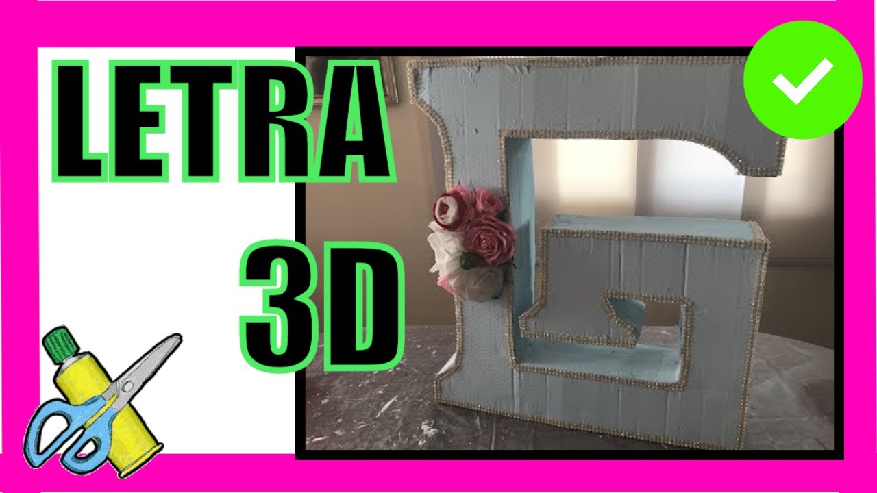 Letras 3d En Carton Letra Gigante en 3D hecha con cartón Giant letter in 3D made with cardboard  - YouTube