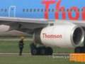 ThomsonFly 757 bird strike & flames captured on video