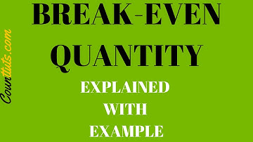 Break Even Quantity | Explained with Example