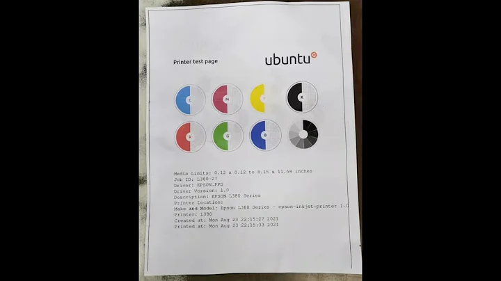 ubuntu 21.04  how to  install epson printer L380 series