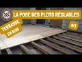 Construire une terrasse en bois sur plots rglables 1 la rpartition et la pose des plots