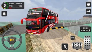 Scania K-410 Double Decker Agra Mas | Extreme Speed Breaker Offroad Map 😱 | Bus Simulator Indonesia  screenshot 4