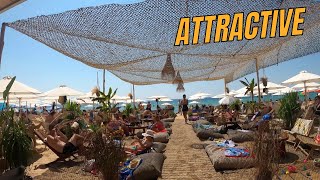 Beautiful Beach Bars In Flogita Greece 4K