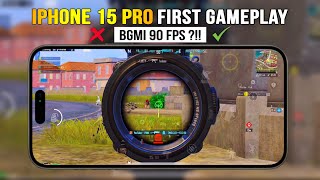 3x 0.001% recoil 😈First gameplay of IPhone 15 pro in bgmi , pubg  🔥🔥 4 finger calm + full gyro