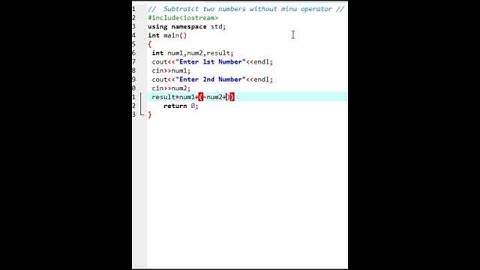 C++ Program to Subtract Two Number Without minus operator #shortsfeed #programming #fyp #viral #cpp