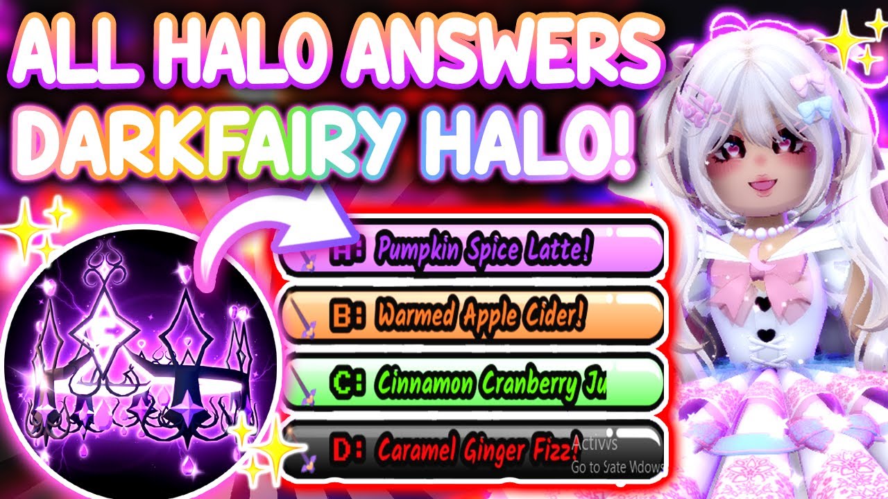 ALL HALO ANSWERS! How To WIN THE DARKFAIRY Halloween HALO EASILY! 🍬  Royalloween 2023 Update Roblox 