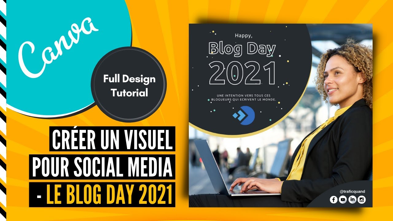 Canva Images pour Réseaux Sociaux : Créer un design Canva pour la Journée du Blogging (#BlogDay)