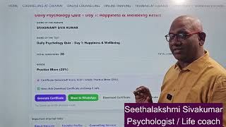 Daily Psychology Quiz | Test Your Mind | Emocare Chennai | Seethalakshmi Sivakumar