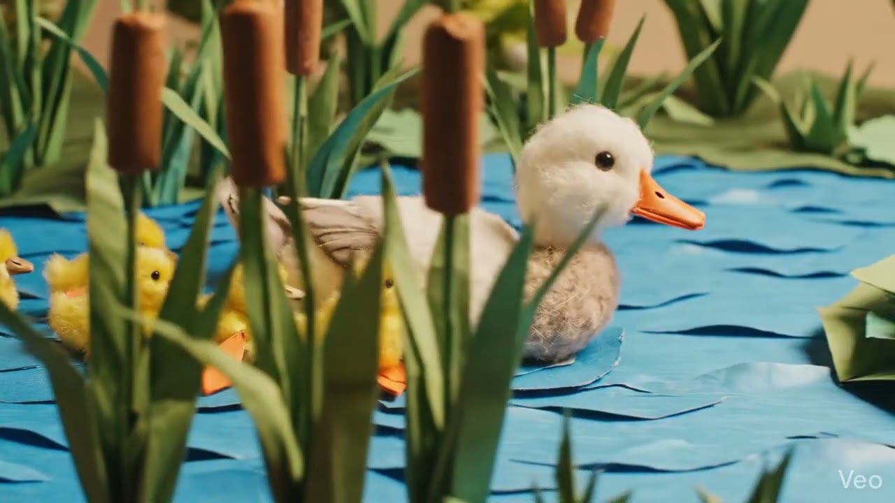 Mommy duck and baby ducks 💚