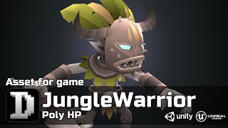 Poly HP - JungleWarrior | 3D | For UE/Unity | Game Ready