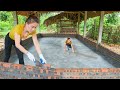 Pour Concrete Floors And Building Brick Walls Around The Chicken Farm - My Farm / Đào