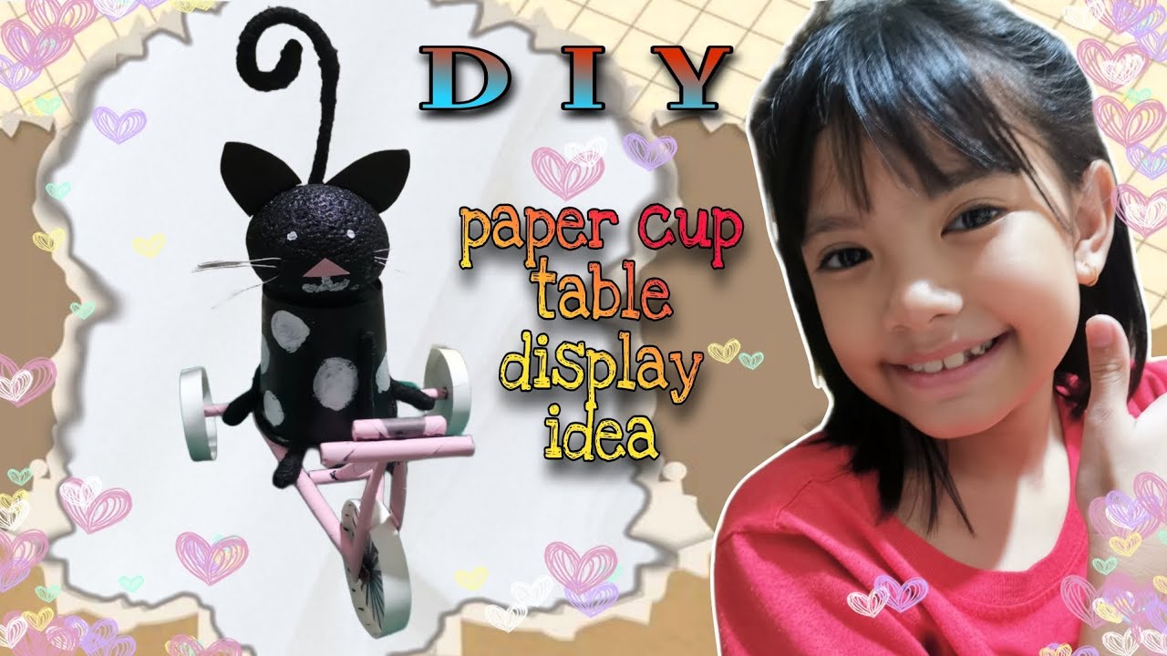 DIY Paper cup table display by Aerish | Paper cup craft ideas | Paper ...