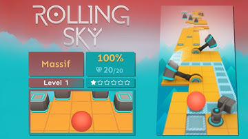 Rolling Sky | Massif ★ [Official Level 1] Perfect Run