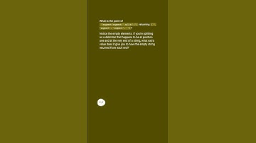 Why are empty strings returned in split() results? #shorts