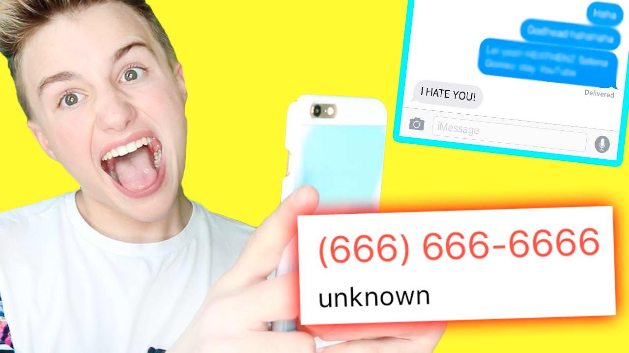 PRANKING YOUTUBERS WITH SONG LYRICS AS (666) 666-6666 - YouTube Jacob Cruikshank