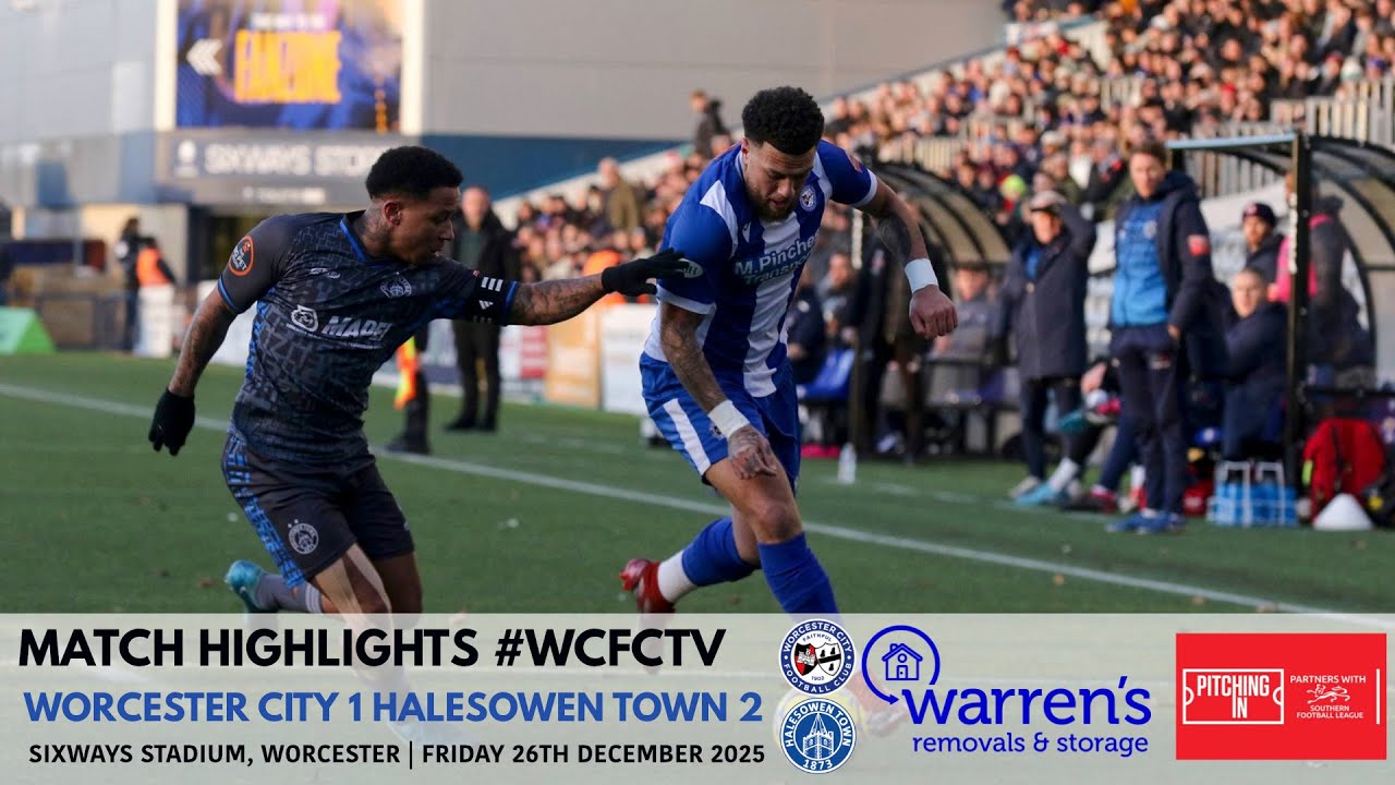 Worcester City 1 Halesowen Town 2 | Pitching In Southern Premier League Central Division
