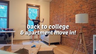 travelling back to college & moving into my apartment! | travel, preseason, move in & more