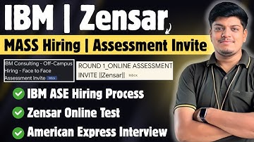 🔥Breaking News | IBM ASE Assessment | Zensar Online Test | IBM ASE Hiring Process 2025 | IBM Hiring