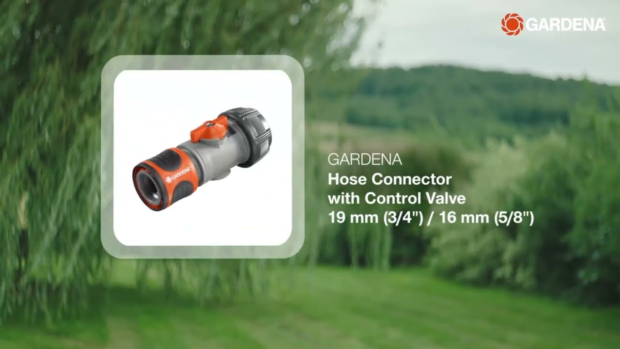 GARDENA Hose Connector with Control Valve 19 mm (3/4") ข้อต่อสายยางมีวาล์วควบคุม