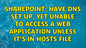 Sharepoint: Have DNS set up, yet unable to access a web application unless it