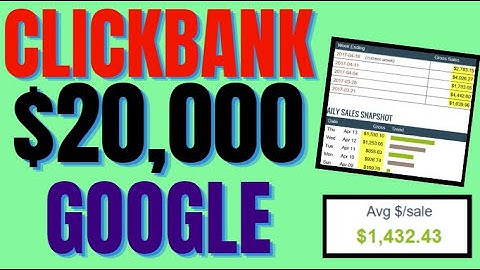 Clickbank Affiliate For Beginners -  Unlimited Google Ads Traffic Training