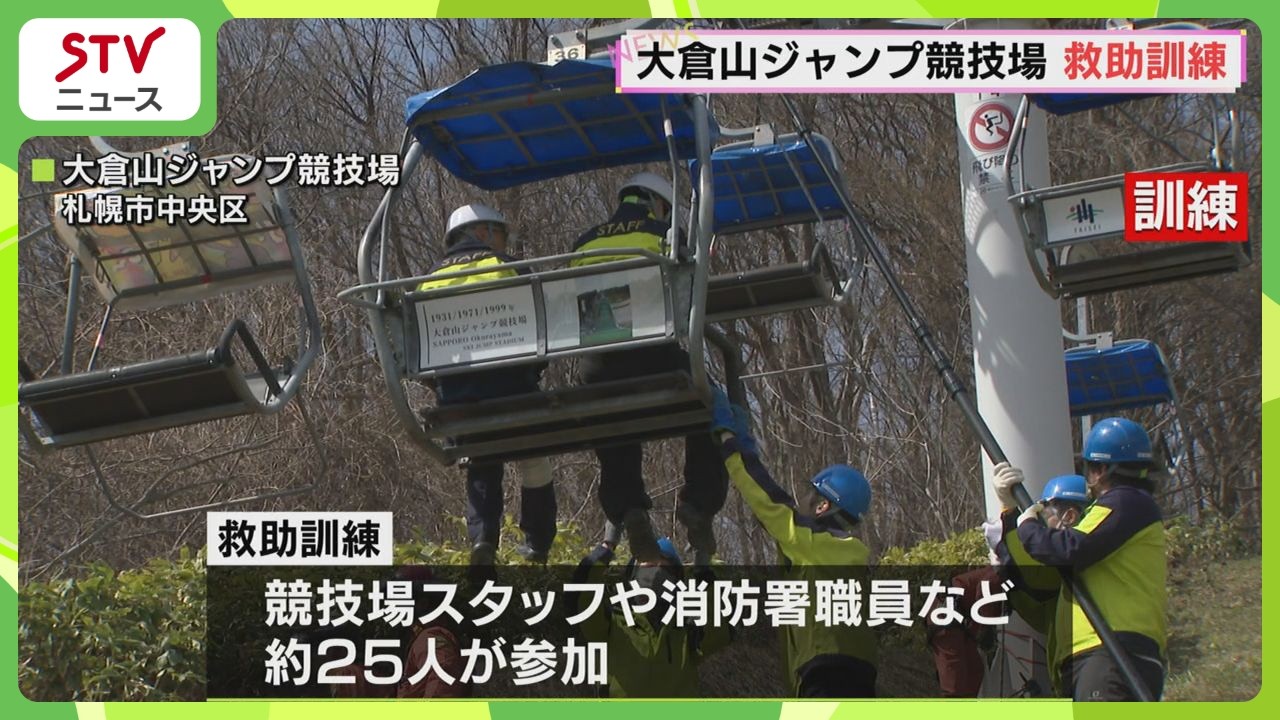 Ahead of the summer season rescue training conducted on the ski