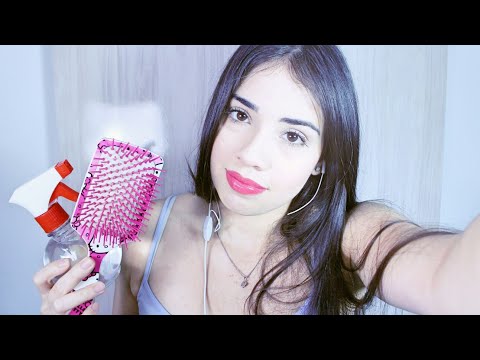 ASMR BINAURAL 🎧 Corte de cabelo   - Haircut Roleplay ✂ -  Soft spoken, whisper - Português