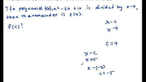 PF11 Understanding the Factor Theorem