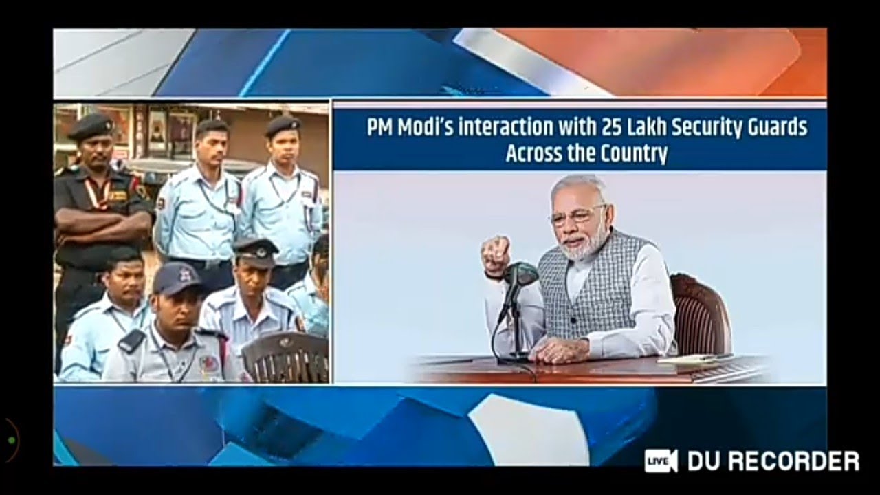 PM Modi Live Interaction with 25 Lakh Security Guard through namo app