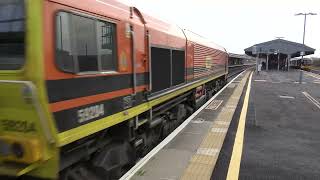 66621 6V22 59204 6C48 Freightliner P At Westbury On Stone Trains 110226