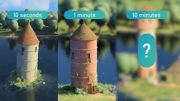 Tiny Glade - Lighthouse - Time Challenge 10s vs 1m vs 10m