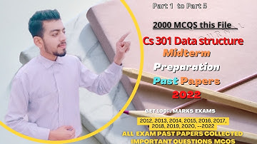 CS301 Midterm Exam Past Paper 2024 Part 1,to Part 5 - Spring 2024 | Cs301 Midterm exam Preparation