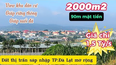✅ 2000m2 có 90m mặt tiền Đinh tiên hoàng giá chỉ 1,5 Tỷ/s Thị trấn sáp nhập vào thành phố Đà Lạt
