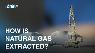 How is natural gas extracted? Derrick tower - methane