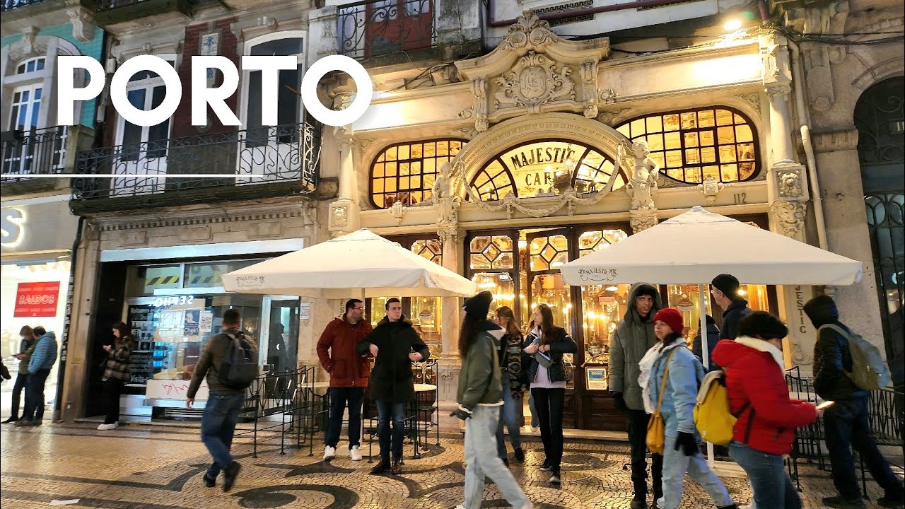 Santa Catarina - The Most Popular Street in Porto PORTUGAL 