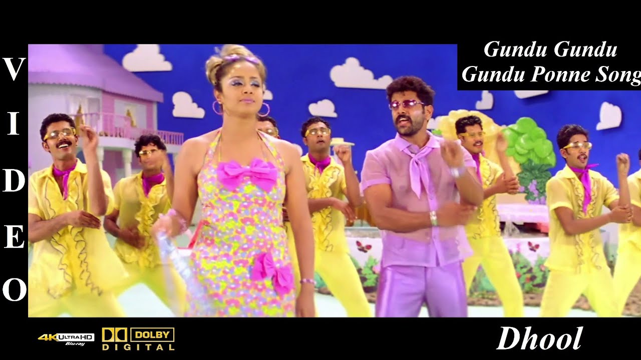 Gundu Gundu Gundu Ponne   Dhool Tamil Movie Video Song 4K Ultra HD Blu Ray  Dolby Digital Sound 51