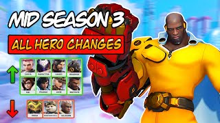 One Punch Man x Overwatch 2 GAMEPLAY \& ALL Mid-Season 3 Hero Changes!