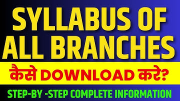DSEU DELHI POLYTECHNIC 2023: Syllabus Of All Branchee | How to download syllabus| CETDelhi2023