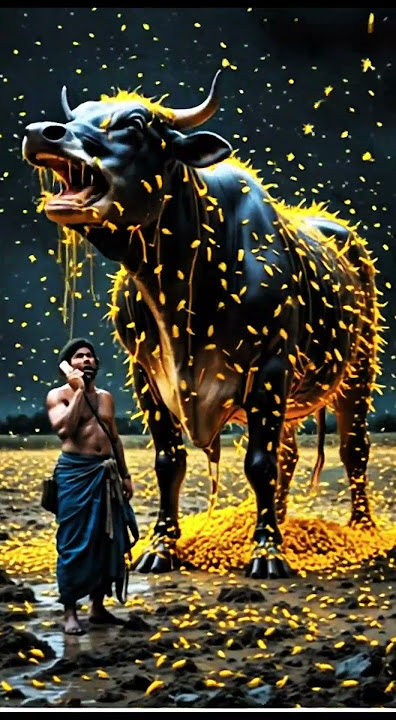 A very large cow was being bitten by fireflies, and a rescue team came and saved it. #aishorts #cow