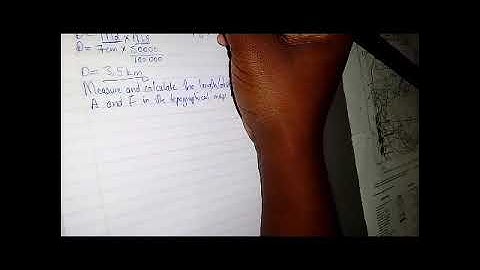 How to calculate distance in geography using a topographic map