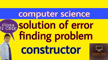 Error finding solutions of important question class 12 computer science CBSE