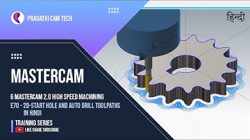 Hindi   Mastercam – 2D Start Hole and Auto Drill Toolpaths