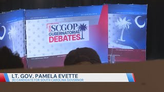 Evette, Wilson clash in final GOP gubernatorial runoff debate at Coastal Carolina University