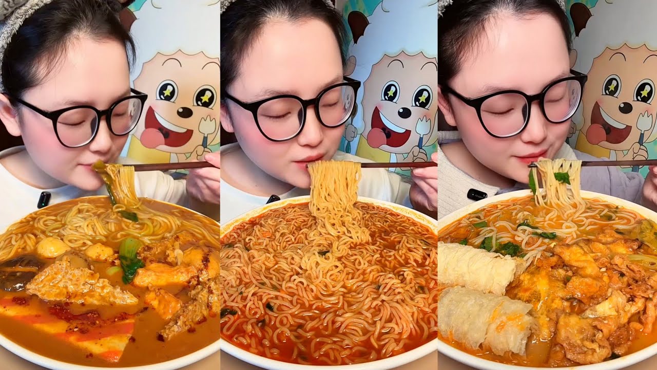 ASMR Chinese Food Mukbang | Eating Spicy Noodles | Mukbang Eating Challenge